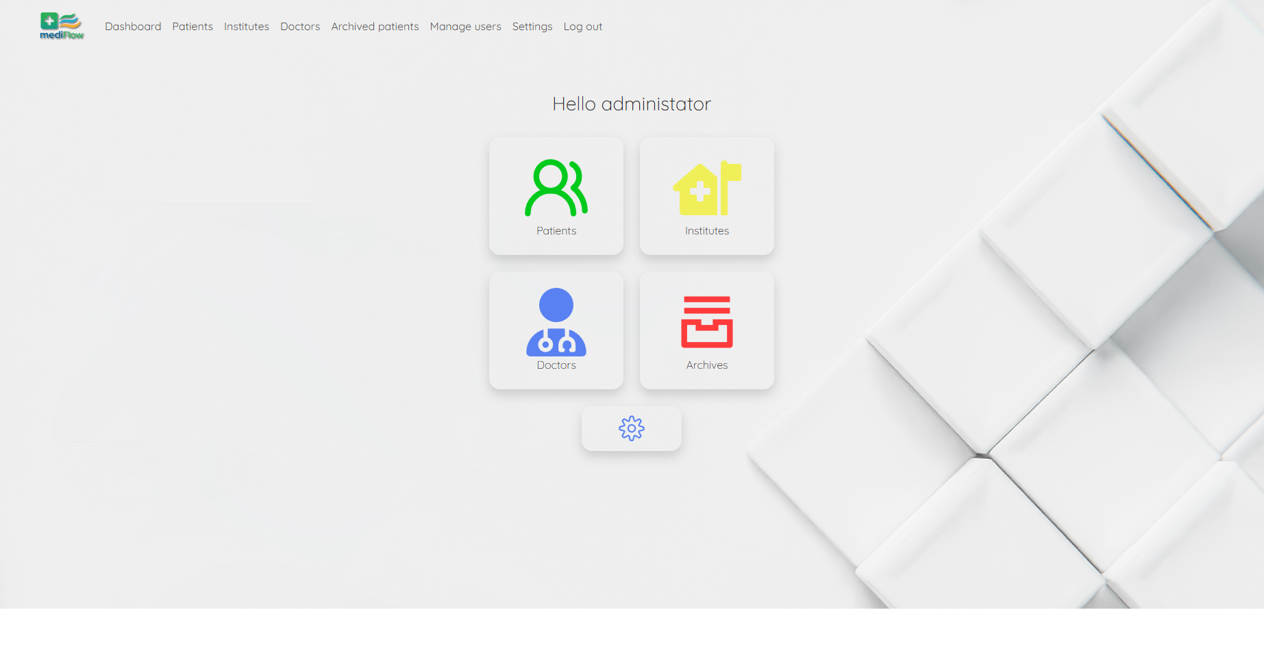 Screenshot of Medi Flow project, a web application for pharmacists to manage patients and prescriptions